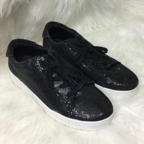 Jessica Simpson Silesta Sparkle Sneaker - Black - 9M - New w/o box - Picture 4 of 11